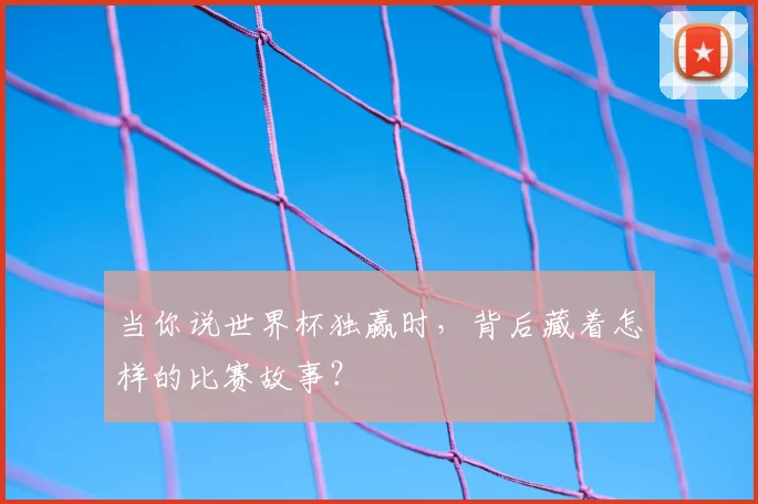 当你说世界杯独赢时，背后藏着怎样的比赛故事？